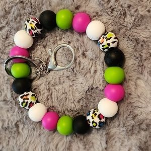 Silicone bead keychain